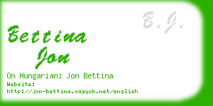 bettina jon business card